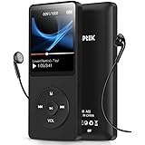 AGPTEK 8GB MP3 Player FM Radio 70 Stunden Wiedergabe, schnelles Auflagen Schwarz