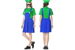 VISVIC Super Brothers Adulti Bambini Cosplay Costume Classici Costume, Costume per Feste Costume Carnevale Halloween per Completo per Corpo Vestito Festa