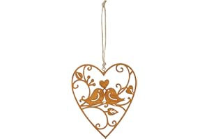 levandeo targa "Benvenuti" cuore 15 x 15 cm decorazione da giardino targa per porta in ruggine decorazione da giardino