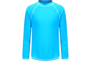 MOON TREE Boys Long Sleeve Rash Vest Kids Swimming Top