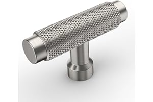 Amerdeco 10 Pack 1.3 Inch(32MM) Kitchen Cabinet Knobs Dresser Knobs Drawer, Brushed Satin Nickel Knob for Dresser Drawers, Knob and Pulls for Bathroom Cabinets AM011