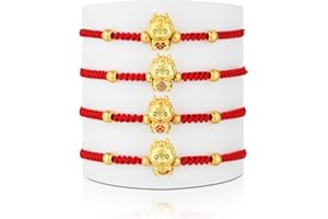 NQEUEPN 4pcs Chinese Zodiacs Animal Charms Bracelet, 2024 Year of The Dragon Lucky Adjustable Red Rope Braided Bracelets for Women Girls Jewelry New Year Weddings Birthday Gifts