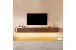 FGNIXLN Mueble TV, Ancho de 220 cm,Suspendido Mueble TV Salon, Muebles Salon Adecuado para el Salón y el Dormitorio