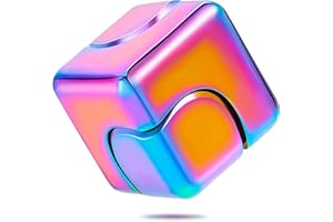 BEMKWG Fidget Spinner Metall Stress Anti Angst Fidget Cube Spielzeug sidget Stressabbau Toys Spirale Fidget Würfel (Bunt)