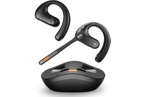 EKSA S30 Open-Ear Headphones Wireless, Bluetooth 5.3 Earphones, 70H Playtime, IPX5 Waterproof Air Conduction Open Ear Earbuds with TubeBass Technology for Office Driving Clear Calls