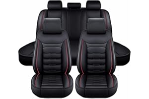 Sepkus Funda Asientos Coche para Audi A4 (B6/B7) Avant Cubierta de Asiento,Juego Completo de Protectores de Asiento de Coche de Cuero,Fundas para Asientos Delanteros y Traseros de Coche