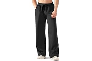 ineepor Pantaloni Tuta Uomo Invernali Baggy Felpati Pile Cotone Caldi Gamba Larga Dritti Pantalone Sportivi Running Larghi Casual Joggers con Tasche Laterali Coulisse e Elastico in Vita XS-5XL