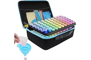 Piashow Diamond Painting Accesorios, Contenedores de Almacenamiento de Pintura Diamante, 120 Ranuras Diamond Painting Kit Completo, para DIY Diamond Painting, Azul