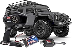 S-IDEE TRAXXAS TRX-4M Plata 1/18 4x4 LD Land Rover Defender Scale Crawler incluye cargador de batería 4WD RTR