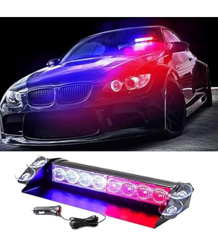 EASE2U E Led Warning Lights, 4pcs Emergency Warning Caution Hazard Construction Ultra Slim Sync Feature Car Truck With Main Control Box Surface Mount Amber Switch Control - View #4