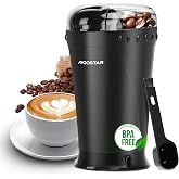 Aigostar Electric Coffee Grinder with Stainless Steel Blades, BPA Free | 60g 200W Coffee Grinder, Cleaning Brush Included, Fo