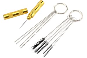 GLOGLOW 3pc/set Airbrush Sets, Airbrush Spray Gun Nozzle Cleaning Repair Tool Kit Stainless Steel Needle&Brush Set Art Accessories