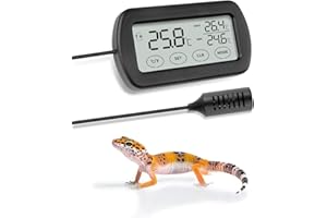 DoRight Reptilie Kombination aus Thermometer und Hygrometer, Terrarium Thermometer Hygrometer Terrarium für Reptilientiere, Schildkröten, Geflügelbrütanlagen und Entfeuchtungsräume verwendet werden
