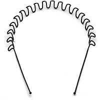 Style Tweak Zigzag Wave Black Metal Unisex Hairband