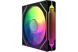 TZMRIT Prism 4 Pro Reverse Flow PC Fan, 5 V 3-Pin ARGB Fan, 4 Pin PWM Fan, 120 x 120 x 25 mm