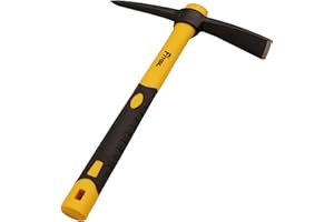 Smidd Adze Pick, gräsmatta hack, plocka yxa 15 tum, ett stycke intakt droppsmidd, plastbelagt glasfiberhandtag, 1,4 LB