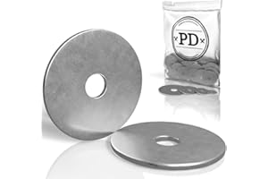 PD® große Karosseriescheiben M8x40 (Kotflügelscheiben) | Hochwertige A2 V2A Edelstahl Unterlegscheiben | Rostfreie Edelstahlscheiben Beilagscheiben mit extra großem Außendurchmesser | 10 Stück