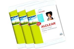 ALCLEAR PREISVORTEIL 3er SetALCLEAR Display Spezialtücher (weiß) aus Ultra-Microfasern für Apple iPhone, iPod, iPad und andere Touchscreen Geräte v. Nokia, Samsung, HTC, Blackberry, LG, Motorola etc. (Tücher)