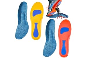 JADYON Dos pares de plantillas Deportivas de Alto Impacto, Plantillas Ortopédicas, Plantilla Fascitis Plantaralivio del dolor de pies metatarsalgia, Pies Planos, Sobrepronación, Espolón en el Talón