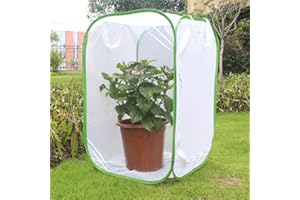 OMEHOIN Small Butterfly and Insect Habitat,Folding Transparent Mesh Ventilation Cag Portable Breeding Insect Cage Clear Mesh Enclosure for Nature Observation,Butterflies Raising 15.75X15.75X23.62 Inch