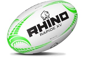 Rhino Rapide White XV, Palla da Rugby Unisex Adulto