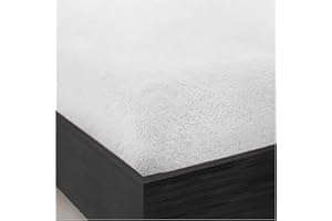 GC GAVENO CAVAILIA Teddy Bear Double Fitted sheet | Fleece Thermal Warm Plain Soft Cuddly Fluffy Fitted Bed Sheets Double | White