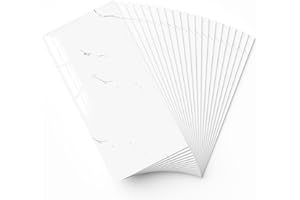 Vieshful 20 Pack 30 x 60 cm Self Adhesive Wall Tiles, Waterproof Back Splash Marble Stick on Tile Kitchen Bathroom, TV Walls, Living Room White (Not Real Tiles)