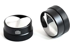 NEOUZA Distributeur adaptatif à la gravité du café pour porte-filtre expresso, outil de distribution de gravité, distributeur de nivellement automatique, niveleur avec base en forme de S (53 mm)