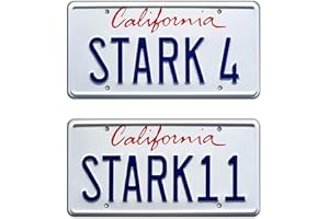 CELEBRITY MACHINES Iron Man | STARK 4 + STARK 11 | Metal Stamped License Plates