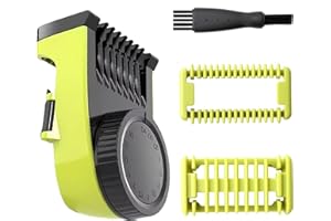 QINGCMING Sabot Ajustable One Blade 14 Longueurs - Accessoire Universel pour Rasoir One Blade QP2520, QP2530, QP2620, QP2630, QP2724, QP2824, avec Peigne Corps, Protecteur Peau, Brosse et Manchon de Protection