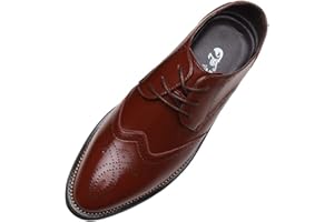 ANUFER Hommes Intelligent Bout Pointu Chaussures Habillées Lacets Formel Affaire Mariage Brogues