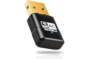 Maxesla WiFi Adaptador AC 600Mbps Mini USB WiFi Receptor Dual Band 2.4G/5GHz, WiFi Antena para PC Desktop Laptop Tablet, Soporta Mac OS X 10.6-10.14 / Ubuntu Linux/Windows XP/Vista /7/8/10