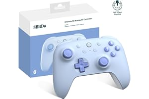 8Bitdo Ultimate 2C Kontroler Bluetooth Do Switcha 2, Switcha/OLED/Lite, Joysticki Efektem Halla, Nieliniowe Cyfrowe Wyzwalacze, Konfigurowalne Zderzaki L4/R4, Ruch 6-osiowy, Wibracje Rumble, Niebieski