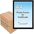 PILOT IMPORTS Box of 6/12 A4 Plain Black Photo Picture Certificate Frame Wall & Desk Mountable (Black ((Box of 12)))