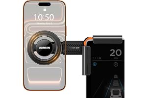 UGREEN for Tesla MagSafe Car Phone Holder 360° Rotation One-Click Lock | Suitable for Screens with a Thickness of 5–11 mm, with Metal Ring, Over 18N Holding Force, Toolless Installation