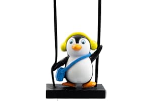 YEKUYEKU Cute Swinging Penguin Car Decorate Accessories Car Mirror Hanging Accessories Car Pendant Car Accessories Penguins Car Mirror Hanging Accessories Swinging Car Hanging Ornament