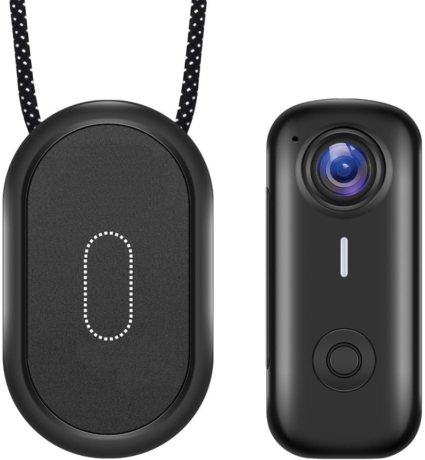 Rehoetom Cámara de acción magnética portátil 2K, visión gran angular de 120° y función WiFi, mini cámara corporal portátil para ciclismo, trabajo, viajes (negro)