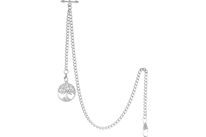 TREEWETO Albert T-Bar - Collana con ciondolo a forma di albero della vita antico e 2 ganci per l'asola