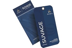 Savage Disposable Card Freshener for Men | Car Scents Air Freshener with Sauvage Fragrance | Strong Car Perfume Air Freshener with Odour Eliminating Technology | Suvage by Perfa