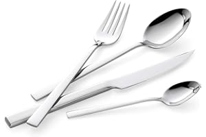 Lagostina Giada Set Servizio Posate Acciaio Inox 18/10 per 6 Persone, 24 Pezzi, con 6 Forchette, 6 Coltelli Tavola, 6 Cucchiai, 6 Cucchiaini Caffè, Spessore 3.5 mm, Finitura Lucida a Specchio