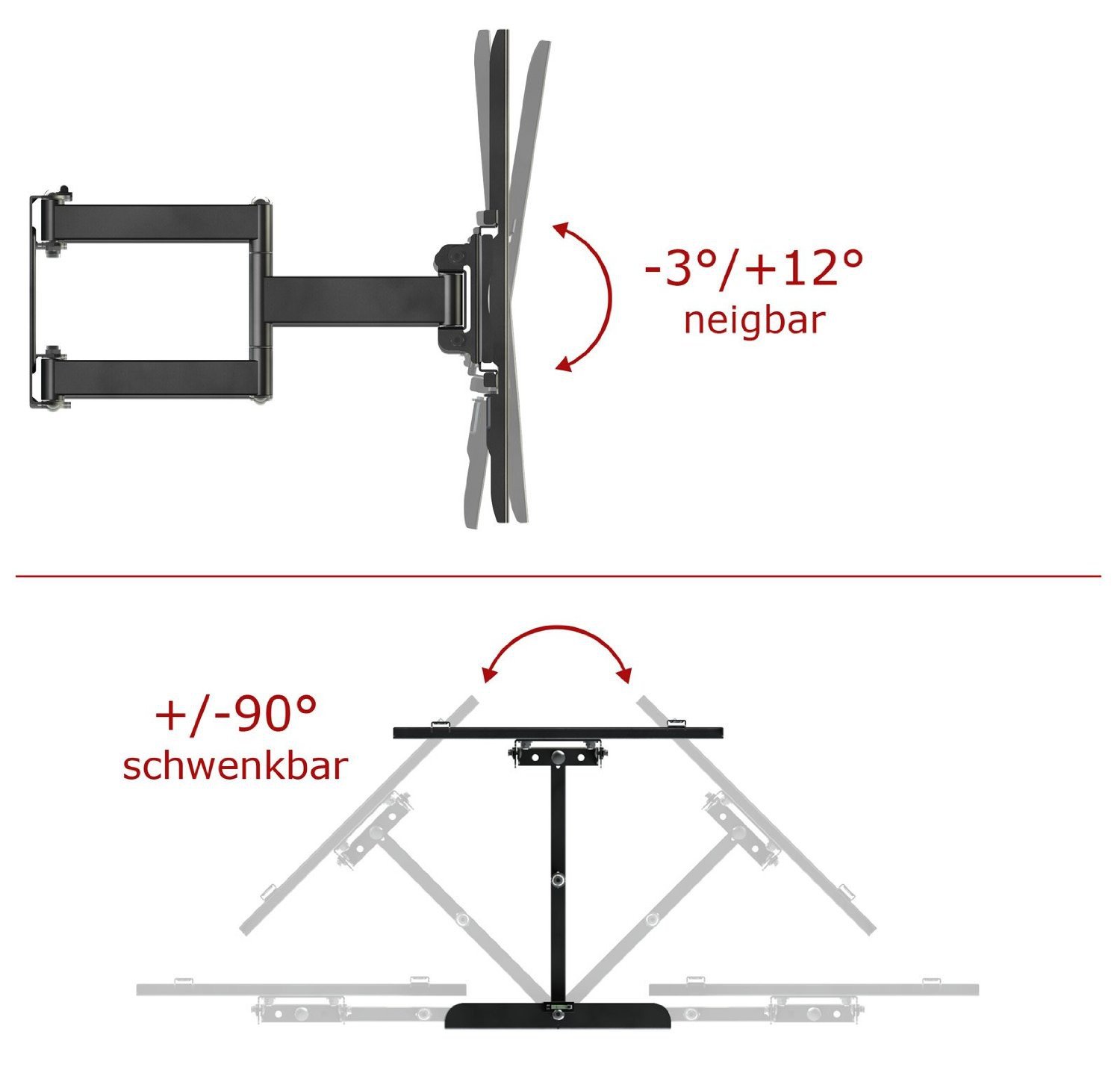 Soporte De TV Articulado RICOO - Para Pantallas 23-42" (58-107cm), VESA 200x200, Brazo Ajustable, Inclinación Y Giro