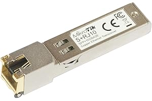 MikroTik - moduł nadajnika sieciowego S+RJ10 10000 Mbit/s, SFP+, metalowy, 1 jednostka