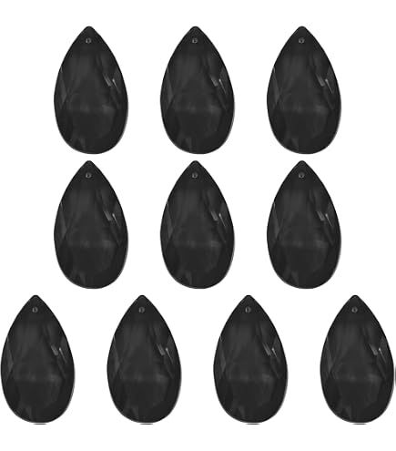 PATIKIL Kronleuchter-Anhänger, 10er Pack, Tränenförmige Kristallperlen In Hellgelb, 60 Mm