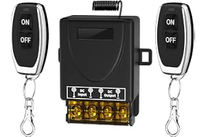Gebildet 12-24V Trådlös Fjärrkontrollbrytare DC12~72V 30A Reläströmbrytare 433Mhz RF-fjärrbrytare för ljuspump Hushållsappara