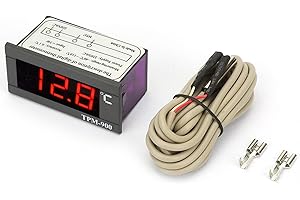 SHIPENOPHY TPM-900 220V Digital Temperature Controller LED Panel Meter with Sensor Thermostat Controller for Refrigerator Fermenter