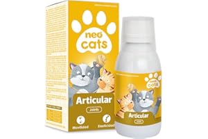 NEO CATS Articular - Complemento Nutricional Líquido Articular para Gatos - con Cúrcuma, Harpagofito, Sauce y Aceite de Salmón - Protege Las Articulaciones y Mejora la Movilidad - 120 ml