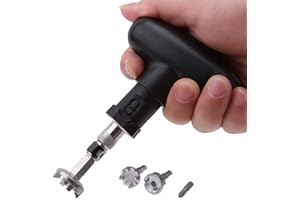 AXKAL Golf Spike Wrench Remover Tool Cleat Shoes Value Pack, Golf Spikes Ripper Stainless Steel Accessories Ratchet Handle Wrench Tool (1 Pack-Black)