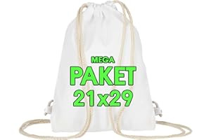‎ELES VIDA ELES VIDA Baumwollbeutel für Kinder 21x29 cm - 10 oder 25 Stück zum Bemalen & Gestalten - Beutel OEKO-TEX® geprüft kleine Sportbeutel - Festival Party Beutel, Jutebeutel Stoffbeutel