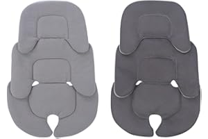 TOPOQ Baby Stroller Liner Pram Liner Car Seat Insert Infant Newborn Seat Liner for Stroller Buggy Pushchair Baby High Chair Bassinet Soft Cosy Plush & Mesh Seat Cushion Reversible