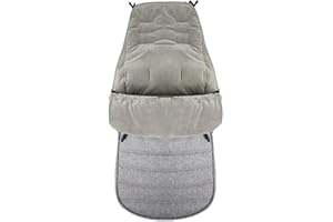 Upriver Outdoor Baby Sleeping Bag Soft Warm Toddler Windproof Bunting Bag for Cold Weather (grey)